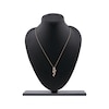 Thumbnail Image 6 of Diamond Flower Drop Necklace 1/4 ct tw 10K Rose Gold 18"