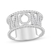 Thumbnail Image 1 of Diamond "Mom" Beaded Edge Ring 1/4 ct tw Sterling Silver