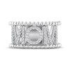 Thumbnail Image 3 of Diamond "Mom" Beaded Edge Ring 1/4 ct tw Sterling Silver