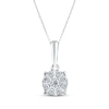 Thumbnail Image 1 of Multi-Diamond Circle Necklace 1/10 ct tw 10K White Gold 18"