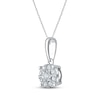 Thumbnail Image 2 of Multi-Diamond Circle Necklace 1/10 ct tw 10K White Gold 18"
