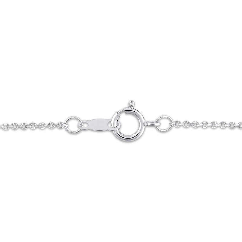 Main Image 3 of Multi-Diamond Circle Necklace 1/10 ct tw 10K White Gold 18"