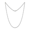 Thumbnail Image 1 of 3.5mm Figaro Chain Necklace Hollow 10K White Gold 22"
