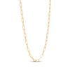 Thumbnail Image 1 of Charmed Memories Paperclip Chain Necklace 3.5mm Hollow 10K Yellow Gold 18&quot;