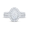 Thumbnail Image 3 of Now + Forever Multi-Diamond Oval Halo Engagement Ring 1 ct tw 14K White Gold