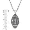 Thumbnail Image 4 of True Fans Atlanta Falcons 1/20 CT. T.W. Diamond Vertical Football Necklace in Sterling Silver