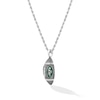 Thumbnail Image 3 of True Fans New York Jets 1/20 CT. T.W. Diamond Vertical Football Necklace in Sterling Silver