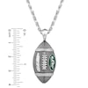 Thumbnail Image 4 of True Fans New York Jets 1/20 CT. T.W. Diamond Vertical Football Necklace in Sterling Silver