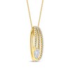 Thumbnail Image 2 of Pear-Shaped Diamond Three-Row Loop Necklace 1 ct tw 10K Yellow Gold 18&quot;
