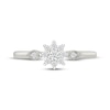 Thumbnail Image 4 of Diamond Flower Halo Promise Ring 1/6 ct tw Sterling Silver