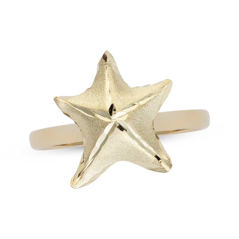 Main Image 1 of Starfish Ring 14K Yellow Gold