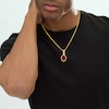 Thumbnail Image 2 of Oval-Cut Lab-Created Ruby Bezel-Set Charm 10K Yellow Gold