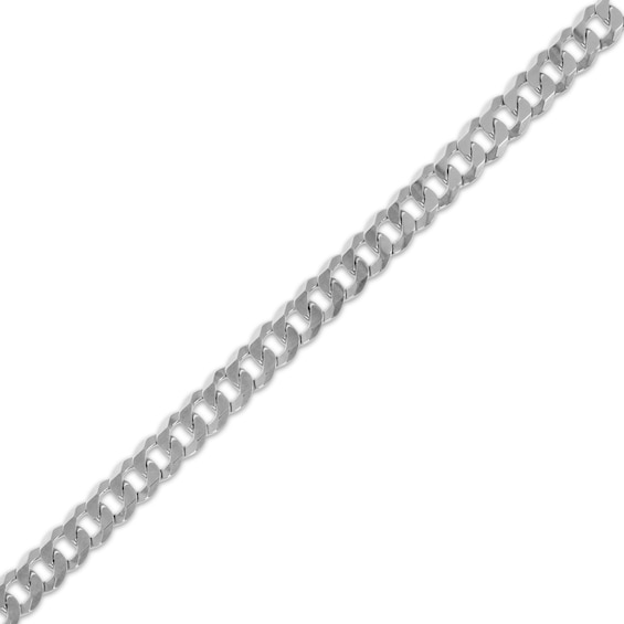 8.6mm Flat Curb Chain Bracelet Solid Sterling Silver 8.5"