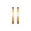Thumbnail Image 2 of STUDIO BY KAY White Lab-Created Sapphire Scatter J-Hoop Earrings 24K Yellow Gold Vermeil Sterling Silver