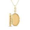 Thumbnail Image 4 of Diamond Oval Cross Locket Necklace 1/10 ct tw 10K Yellow Gold 18"
