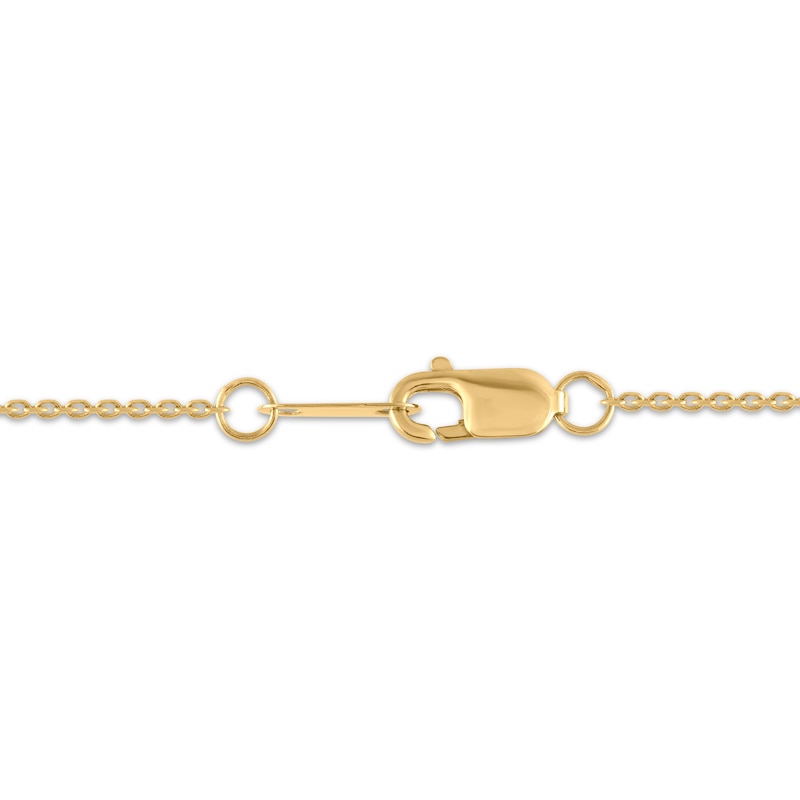 Main Image 5 of Diamond Oval Cross Locket Necklace 1/10 ct tw 10K Yellow Gold 18"