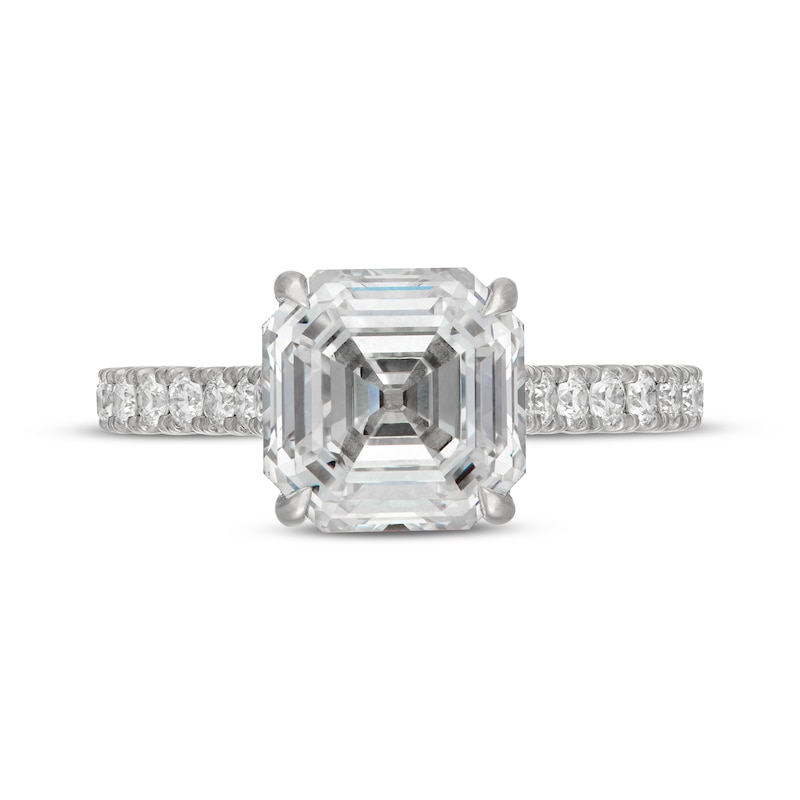 Main Image 3 of Neil Lane Artistry Heritage Square Emerald-Cut Lab-Grown Diamond Engagement Ring 4-5/8 ct tw Platinum
