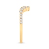Thumbnail Image 2 of Now + Forever Lab-Grown Diamonds Graduated Chevron Anniversary Ring 1/2 ct tw 14K Yellow Gold