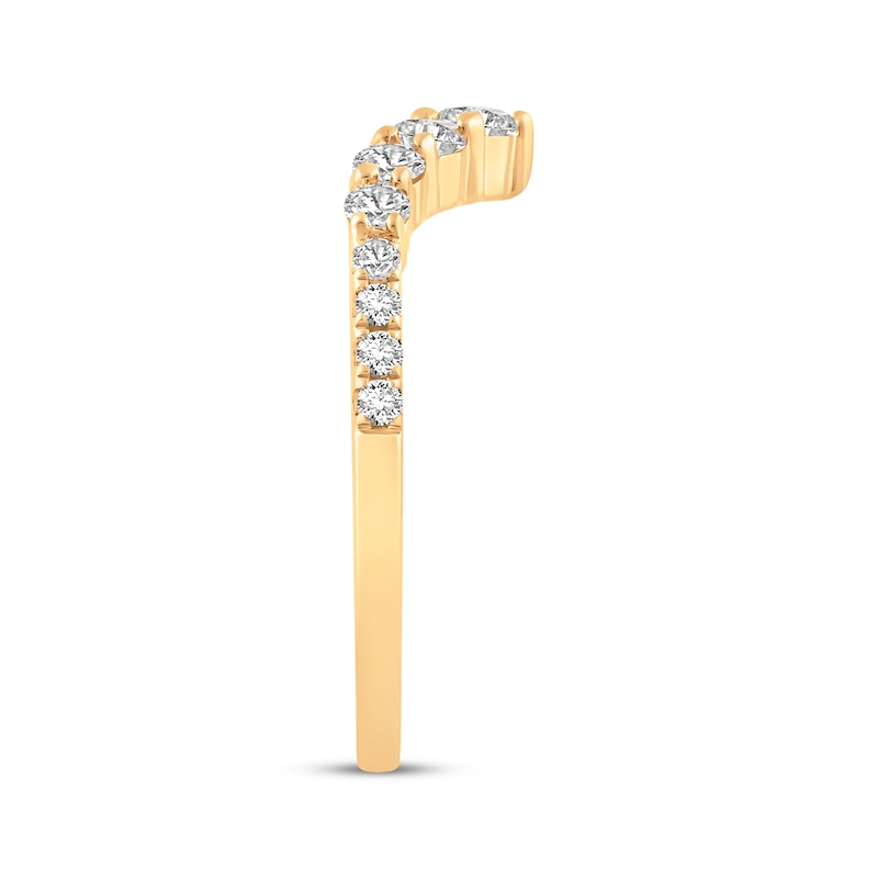 Main Image 2 of Now + Forever Lab-Grown Diamonds Graduated Chevron Anniversary Ring 1/2 ct tw 14K Yellow Gold