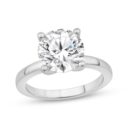 Lab-Grown Diamonds Round-Cut Solitaire Engagement Ring 4 ct tw 14K White Gold (F/VS2)