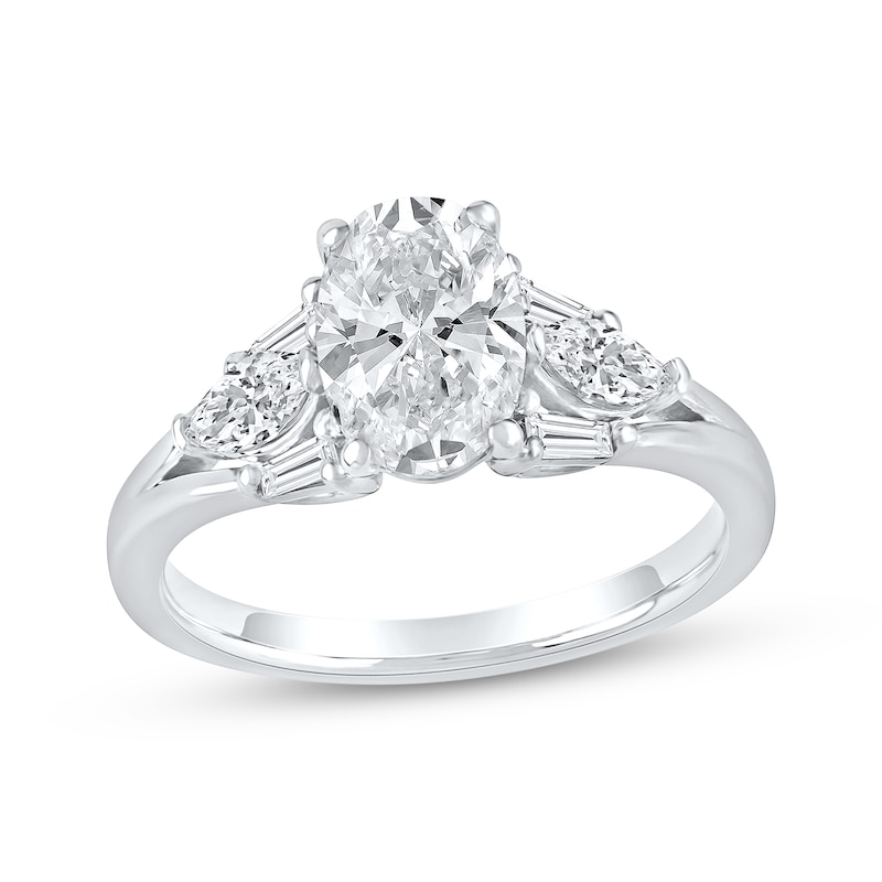 Main Image 1 of Now + Forever Lab-Grown Diamonds Oval-Cut Engagement Ring 2 ct tw 14K White Gold