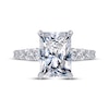 Thumbnail Image 3 of Now + Forever Lab-Grown Diamonds Radiant-Cut Engagement Ring 3-3/4 ct tw 14K White Gold