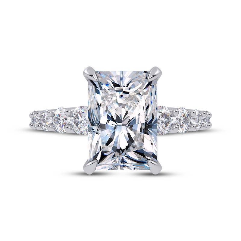 Main Image 3 of Now + Forever Lab-Grown Diamonds Radiant-Cut Engagement Ring 3-3/4 ct tw 14K White Gold