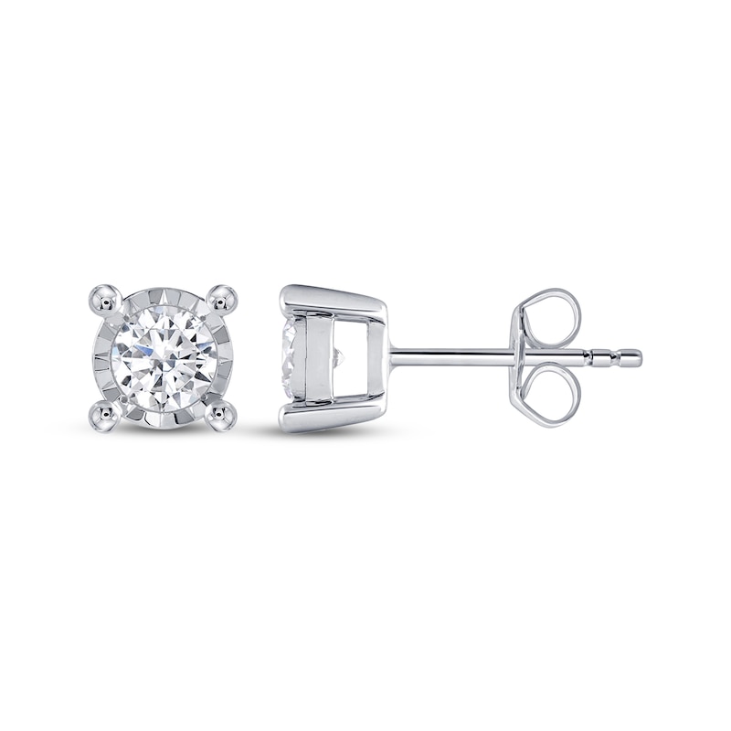 Main Image 3 of Radiant Reflections Round-Cut Lab-Grown Diamond Solitaire Gift Set 1 ct tw Sterling Silver (I/SI2)