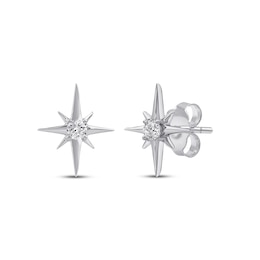 KAY Lab-Grown Diamonds Solitaire Star Stud Earrings 1/10 ct tw Sterling Silver