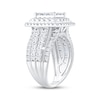 Thumbnail Image 2 of Now + Forever Princess-Cut Multi-Diamond Double Halo Engagement Ring 3 ct tw 10K White Gold