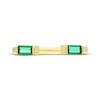 Thumbnail Image 3 of STUDIO BY KAY Baguette-Cut Lab-Created Emerald Deconstructed Ring 24K Yellow Gold Vermeil Sterling Silver