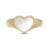 Thumbnail Image 3 of STUDIO BY KAY Heart-Shaped Mother-of-Pearl Twist Frame Ring 24K Yellow Gold Vermeil Sterling Silver