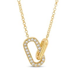 STUDIO BY KAY Lab-Grown Diamond Link Necklace 1/3 ct tw 24K Yellow Gold Vermeil Sterling Silver