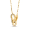 Thumbnail Image 2 of STUDIO BY KAY Lab-Grown Diamond Link Necklace 1/3 ct tw 24K Yellow Gold Vermeil Sterling Silver