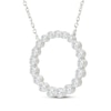 Thumbnail Image 2 of KAY Lab-Grown Diamonds Graduated Circle Necklace 1 ct tw Sterling Silver 18"