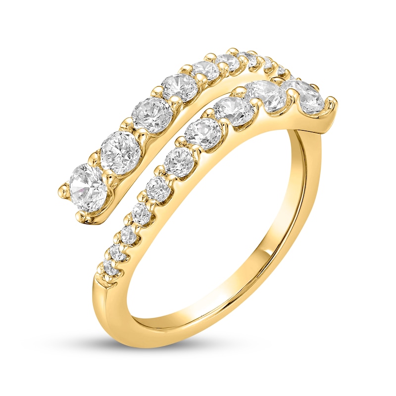 Main Image 2 of KAY Lab-Grown Diamonds Graduated Bypass Desconstructed Fashion Ring 1 ct tw 10K Yellow Gold
