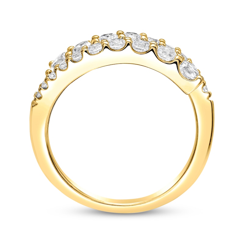 Main Image 4 of KAY Lab-Grown Diamonds Graduated Bypass Desconstructed Fashion Ring 1 ct tw 10K Yellow Gold