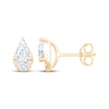 Thumbnail Image 3 of KAY Lab-Grown Diamonds Pear-Shaped Multi-Stone Teardrop Stud Earrings 1 ct tw 10K Yellow Gold