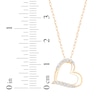 Thumbnail Image 6 of Diamond Tilted Heart Necklace 1/8 ct tw 10K Yellow Gold 18"
