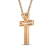 Thumbnail Image 4 of Neil Lane Desert Diamonds Men's Cross Necklace 1/2 ct tw 10K Yellow Gold 22"