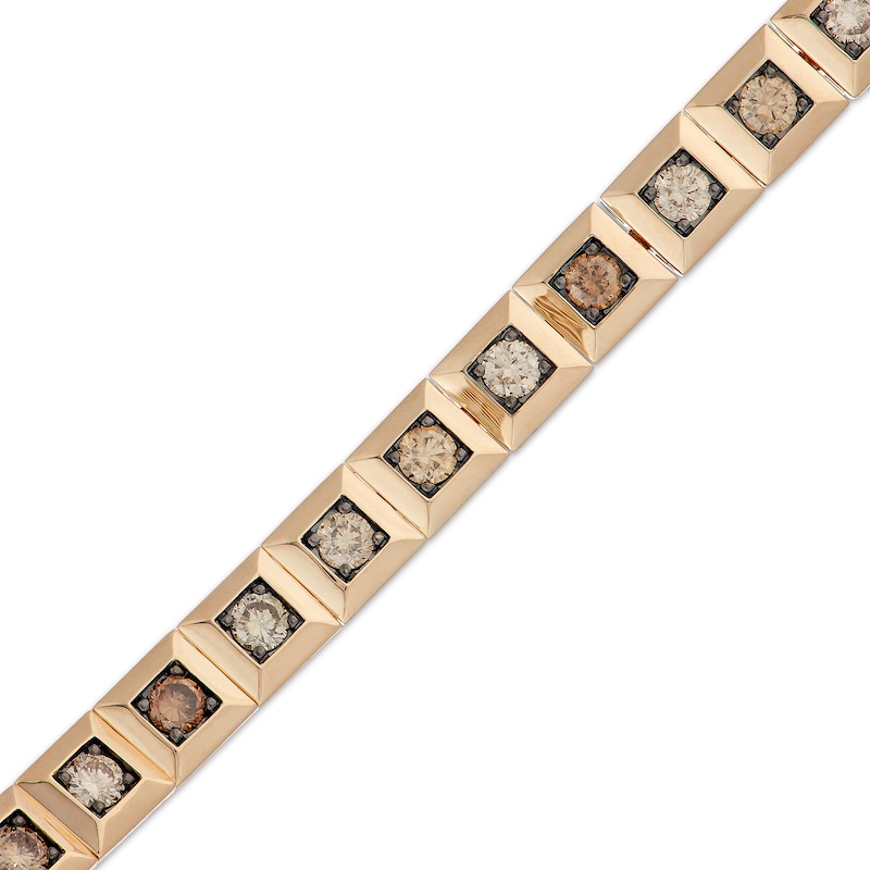 Main Image 2 of Neil Lane Men's Desert Diamonds Square Link Line Bracelet 3 ct tw 10K Yellow Gold 8.5"