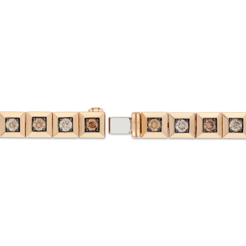 Main Image 3 of Neil Lane Men's Desert Diamonds Square Link Line Bracelet 3 ct tw 10K Yellow Gold 8.5"