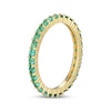 Thumbnail Image 2 of STUDIO BY KAY Lab-Created Emerald Eternity Ring 24K Yellow Gold Vermeil Sterling Silver