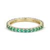 Thumbnail Image 3 of STUDIO BY KAY Lab-Created Emerald Eternity Ring 24K Yellow Gold Vermeil Sterling Silver