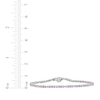 Thumbnail Image 3 of Pink & White Lab-Created Sapphire Line Bracelet Sterling Silver 7.5"