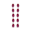 Thumbnail Image 2 of Oval-Cut Lab-Created Ruby Five-Stone Drop Earrings Sterling Silver
