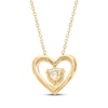 Thumbnail Image 3 of KAY Lab-Grown Diamonds Round-Cut Solitaire Heart Necklace 1/2 ct tw 10K Yellow Gold 18" (F/SI2)