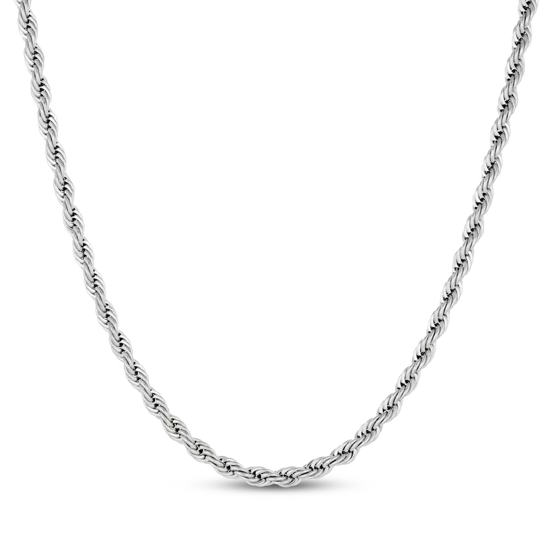 Main Image 1 of 4mm Rope Chain Necklace Stainless Steel 26"