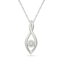 KAY Lab-Grown Diamonds Infinity Necklace 1/20 ct tw Sterling Silver