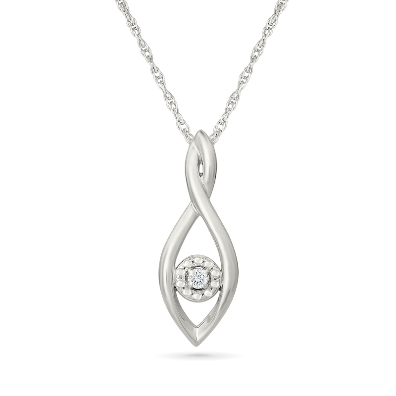 Main Image 1 of KAY Lab-Grown Diamonds Infinity Necklace 1/20 ct tw Sterling Silver